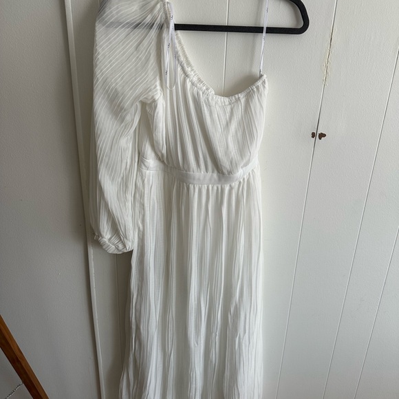 Lulu's White One-Shoulder Dress - Picture 4 of 4